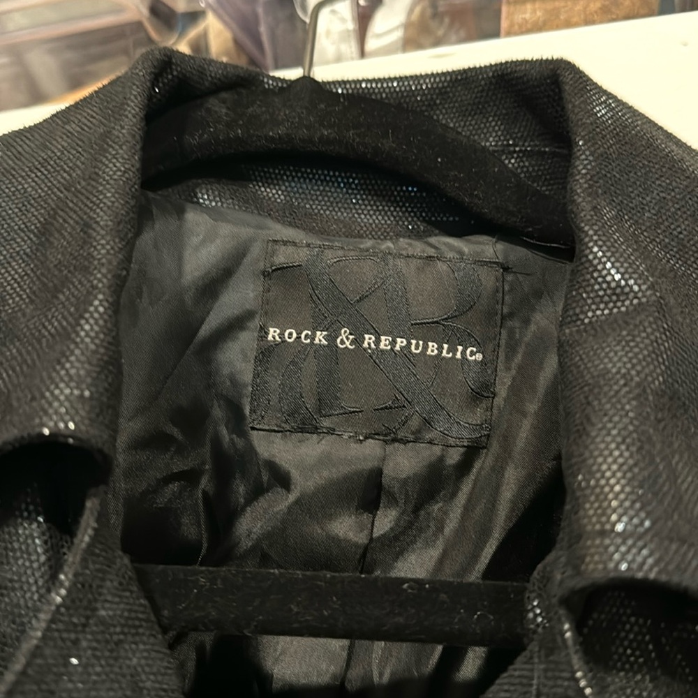 Rock & Republic faux leather moto jacket